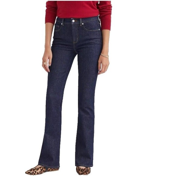 Ann Taylor Loft Curvy Boot Jeans Women's 8 29 Bootcut Denim Blue Dark Wash - Picture 6 of 6